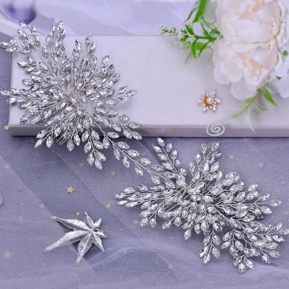 Bridal Hair Comb Rhinestone Crystal Wedding Headpiece for Women and Girls main image 4